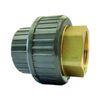 Sleeve union PVC-U/brass metric - cylindrical internal thread BSPP 721.550.506 PN16 20mm x 1/2"